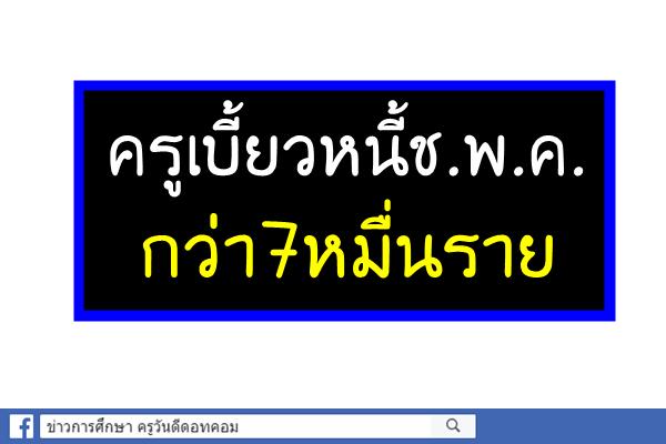 ครูเบี้ยวหนี้ช.พ.ค.กว่า7หมื่นราย