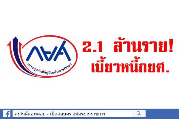 2.1 ล้านราย! เบี้ยวหนี้กยศ.