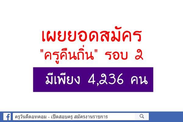 ผู้สมัครครูคืนถิ่นรอบ 2 เพียง 4,236