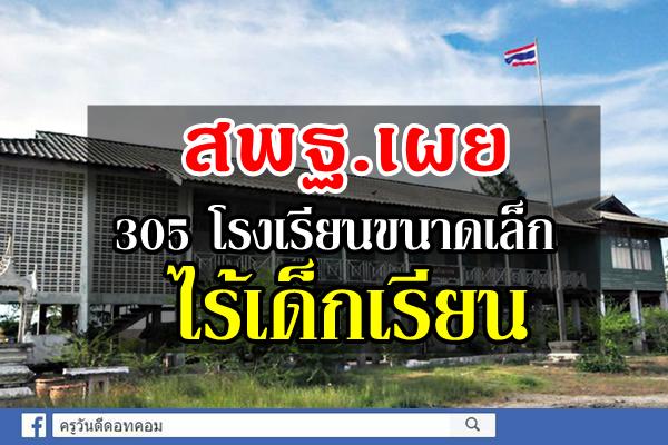 สพฐ.เผย 305 โรงเรียนขนาดเล็กไร้เด็กเรียน