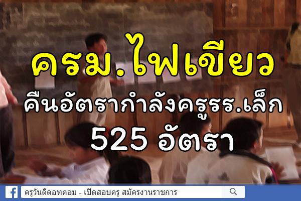 ครม.ไฟเขียวคืนอัตรากำลังครูรร.เล็ก 525 อัตรา