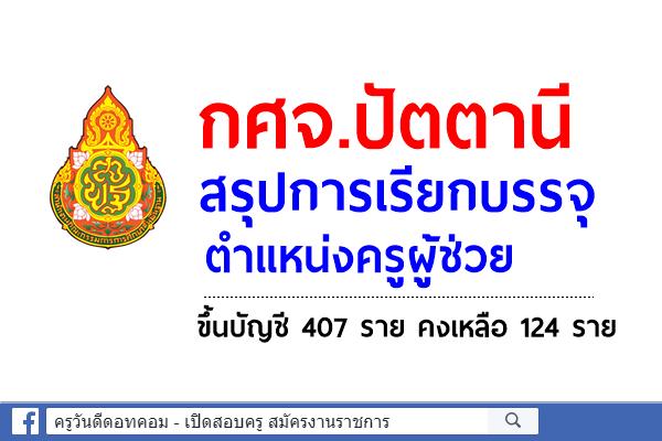 กศจ.ปัตตานี สรุปการเรียกบรรจุครูผู้ช่วย ขึ้นบัญชี 407 ราย คงเหลือ 124 ราย