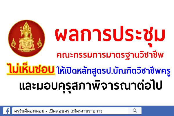 ผลการประชุมคณะกรรมการมาตรฐานวิชาชีพครั้งที่ 8/2563 วันศุกร์ที่ 7 สิงหาคม 2563