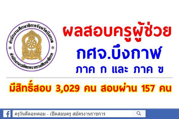 ผลสอบครูผู้ช่วย กศจ.บึงกาฬ ภาค ก และ ภาค ข มีสิทธิ์สอบ 3,029 คน สอบผ่าน 157 คน