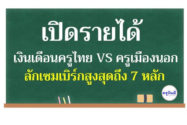 เปิดรายได้ เงินเดือนครูไทย VS ครูเมืองนอก ลักเซมเบิร์กสูงสุดถึง 7 หลัก