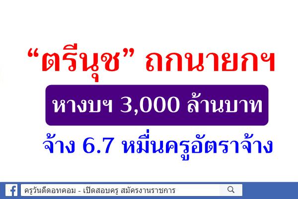 “ตรีนุช” ถกนายกฯ หางบฯ 3,000 ล้านบาทจ้าง 6.7 หมื่นครูอัตราจ้าง