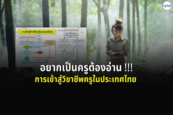 การเข้าสู่วิชาชีพครูในประเทศไทย 